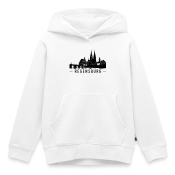 Regensburg Skyline - Kinder Premium Organic Hoodie - Weiß - Vorne - AI Model Kid Female (0cm)