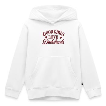 Good Girls Love Dachshunds - Kinder Premium Organic Hoodie - Weiß - Vorne - AI Model Kid Female (0cm)
