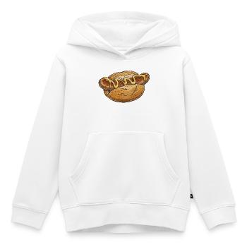 Hotdog Kunst mit Senf-Schwung - Kinder Premium Organic Hoodie - Weiß - Vorne - AI Model Kid Female (0cm)