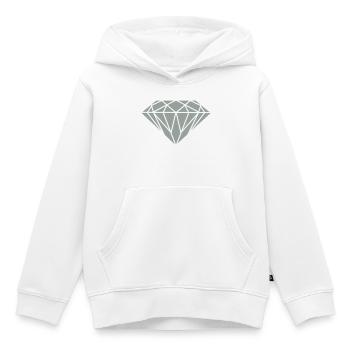 Geometrischer Diamant Linienkunst - Kinder Premium Organic Hoodie - Weiß - Vorne - AI Model Kid Female (0cm)
