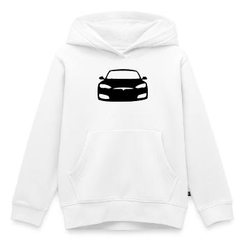 Model S Symbol - Kinder Premium Organic Hoodie - Weiß - Vorne - AI Model Kid Female (0cm)