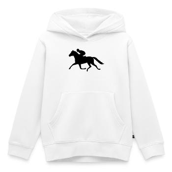 rider - Kids Premium Organic Hoodie - white - Front - AI Model Kid Female (0cm)