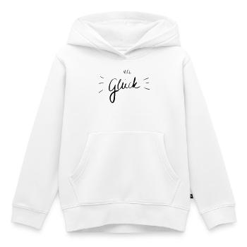 Viel Glück - Kinder Premium Organic Hoodie - Weiß - Vorne - AI Model Kid Female (0cm)