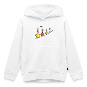 Vogelleine Piep - Kinder Premium Organic Hoodie - Weiß - Vorne - AI Model Kid Female (0cm)