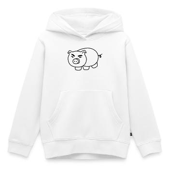 Schweinchen – Lustiges Bauernhof Cartoon - Kinder Premium Organic Hoodie - Weiß - Vorne - AI Model Kid Female (0cm)