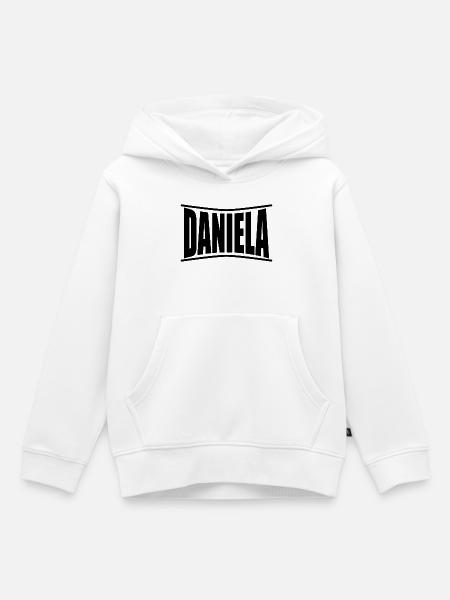 Daniela T-Shirt Geschenkidee - Kinder Premium Organic Hoodie - Weiß