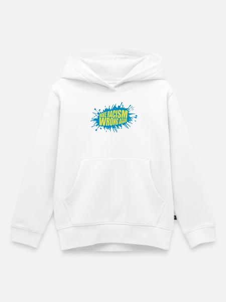 make racism wrong again - Kinder Premium Organic Hoodie - Weiß