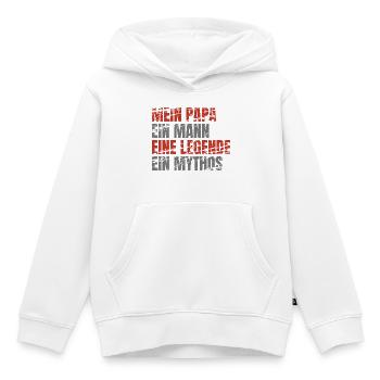 Papa Legende Mythos Grunge - Kinder Premium Organic Hoodie - Weiß - Vorne - AI Model Kid Female (0cm)