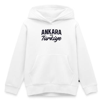 Ankara Turkiye Schriftlogo - Kinder Premium Organic Hoodie - Weiß - Vorne - AI Model Kid Female (0cm)