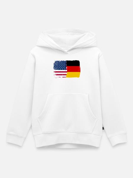 Stars and Stripes Splash - Kinder Premium Organic Hoodie - Weiß