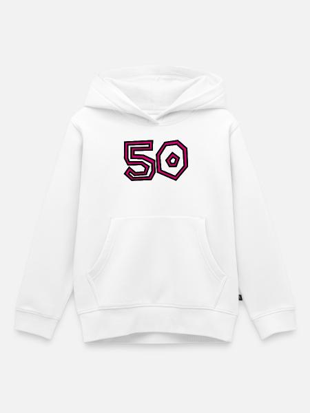 50 - Kinder Premium Organic Hoodie - Weiß