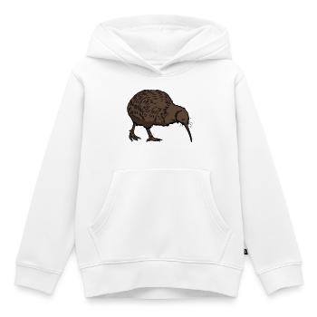 Kiwi Vogel - Kinder Premium Organic Hoodie - Weiß - Vorne - AI Model Kid Female (0cm)