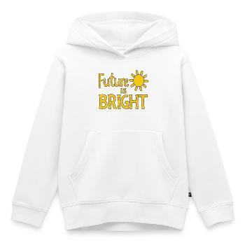 Future Is Bright - Sun - Kids Premium Organic Hoodie - white - Front - AI Model Kid Female (0cm)