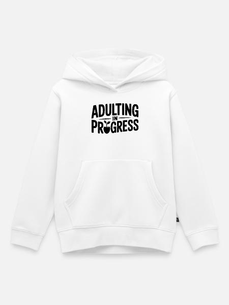 Erwachsenwerden im Gange - Kinder Premium Organic Hoodie - Weiß