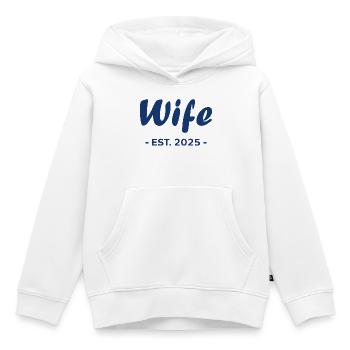 Ehefrau ist 2025 - Kinder Premium Organic Hoodie - Weiß - Vorne - AI Model Kid Female (0cm)