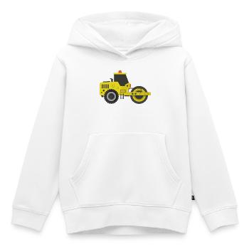 Rouleau compresseur - Sweat Premium à capuche enfant bio - blanc - Devant - AI Model Kid Female (0cm)