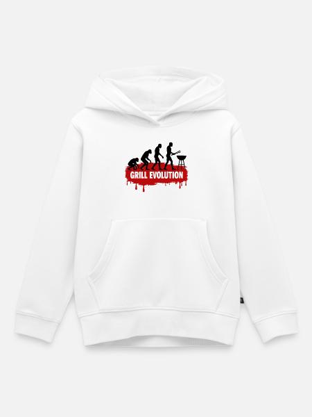 Grill Evolution - Kinder Premium Organic Hoodie - Weiß