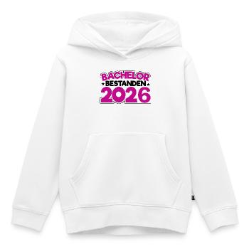 Licence 2026 Remise des diplômes - Sweat Premium à capuche enfant bio - blanc - Devant - AI Model Kid Female (0cm)