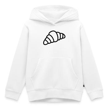 croissant - Sweat Premium à capuche enfant bio - blanc - Devant - AI Model Kid Female (0cm)