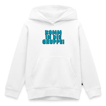komm in die Gruppe - Kinder Premium Organic Hoodie - Weiß - Vorne - AI Model Kid Female (0cm)