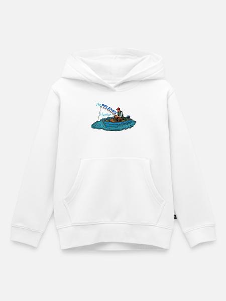 Angeln: Der Gelassene Jäger - Kinder Premium Organic Hoodie - Weiß