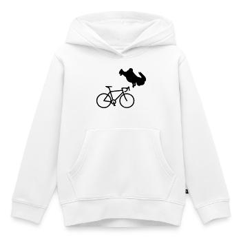 Fahrrad Radeln Hase - Kinder Premium Organic Hoodie - Weiß - Vorne - AI Model Kid Female (0cm)