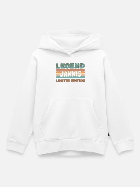 Spruch Jannis - Kinder Premium Organic Hoodie - Weiß