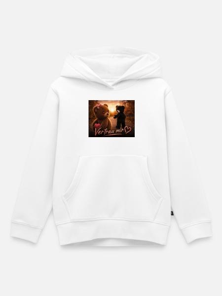Vertrau mir – Süße Teddybären - Kinder Premium Organic Hoodie - Weiß