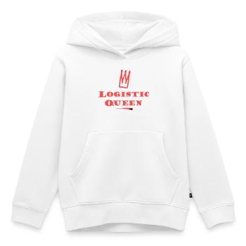 Logistik Königin Logo - Kinder Premium Organic Hoodie - Weiß - Vorne - AI Model Kid Female (0cm)