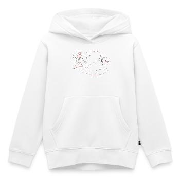 Le ki est essentiel dans l’aïkido Femme en art de ligne Aiki Otoshi - Sweat Premium à capuche enfant bio - blanc - Devant - AI Model Kid Female (0cm)