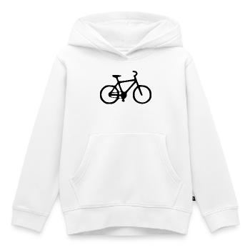 Bicycle black gift cyclist - Kids Premium Organic Hoodie - white - Front - AI Model Kid Female (0cm)