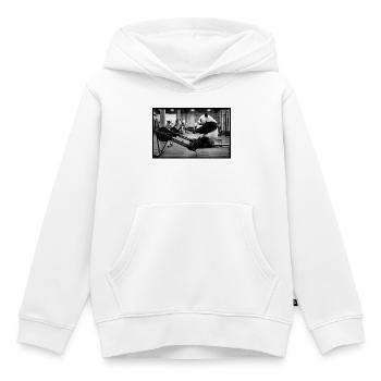 Aviron Panda - Sweat Premium à capuche enfant bio - blanc - Devant - AI Model Kid Female (0cm)