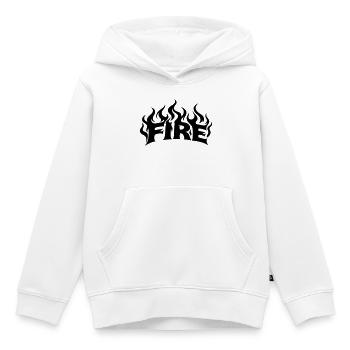 Flammes de feu - couleurs librement sélectionnables - Sweat Premium à capuche enfant bio - blanc - Devant - AI Model Kid Female (0cm)