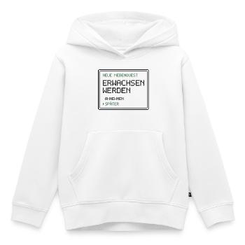 Neue Nebenquest Erwachsen werden - Pixel Retro - Kinder Premium Organic Hoodie - Weiß - Vorne - AI Model Kid Female (0cm)