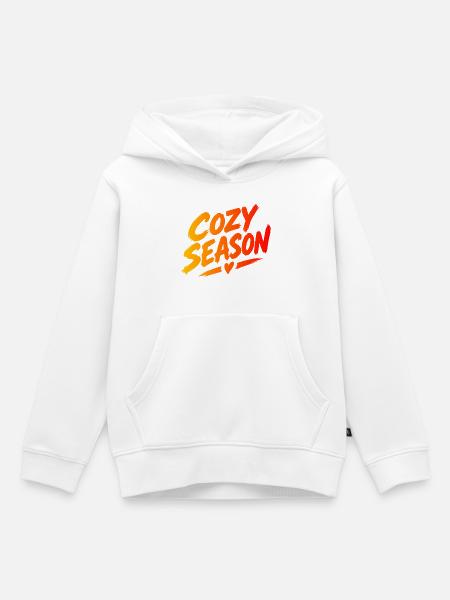 COZY SEASON - Kinder Premium Organic Hoodie - Weiß