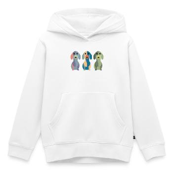 Dachshund Dackel - Kinder Premium Organic Hoodie - Weiß - Vorne - AI Model Kid Female (0cm)