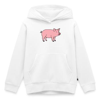 Schwein rosa Metzger Fleischer Geschenk - Kinder Premium Organic Hoodie - Weiß - Vorne - AI Model Kid Female (0cm)