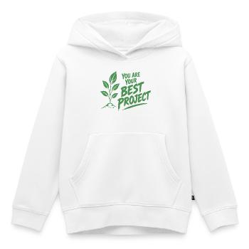 You Are Your Best Project Achtsamkeit Pflanzen - Kinder Premium Organic Hoodie - Weiß - Vorne - AI Model Kid Female (0cm)