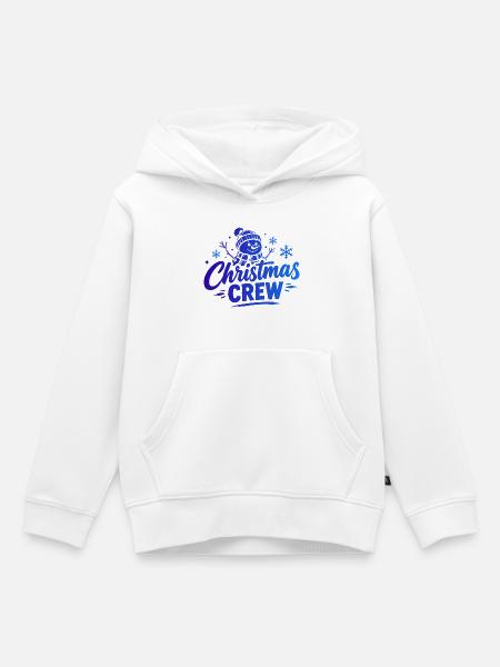 Christmas Crew Schneemann - Kinder Premium Organic Hoodie - Weiß