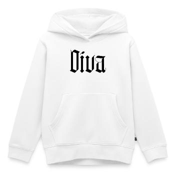 Diva / gothik stil  - Kinder Premium Organic Hoodie - Weiß - Vorne - AI Model Kid Female (0cm)