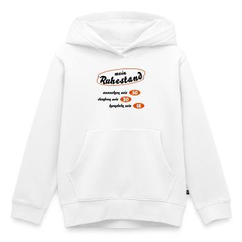 Rentner - Kinder Premium Organic Hoodie - Weiß - Vorne - AI Model Kid Female (0cm)