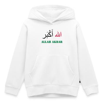 Allah Akbar - Sweat Premium à capuche enfant bio - blanc - Devant - AI Model Kid Female (0cm)