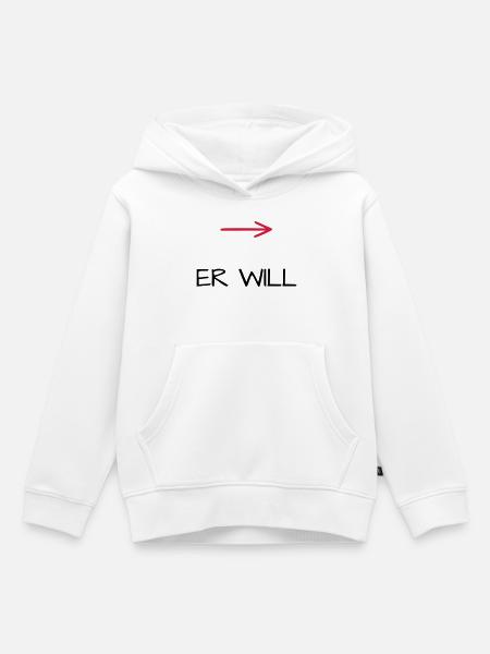 Er will Junggesellenabschied Pfeil - Kinder Premium Organic Hoodie - Weiß