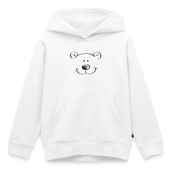 Bärchen Kopf - Bär - Bären - Teddybär - Grizzly - Kinder Premium Organic Hoodie - Weiß - Vorne - AI Model Kid Female (0cm)
