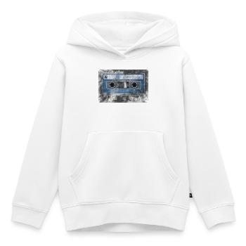 Kassette Retro Mixtape Bandsalat Used-Look - Kinder Premium Organic Hoodie - Weiß - Vorne - AI Model Kid Female (0cm)