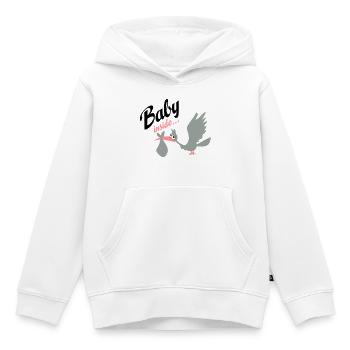 grossesse - Sweat Premium à capuche enfant bio - blanc - Devant - AI Model Kid Female (0cm)