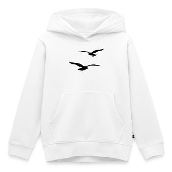 fliegende moewen vogel urlaub - Kinder Premium Organic Hoodie - Weiß - Vorne - AI Model Kid Female (0cm)