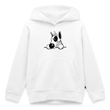 The Bull Terrier - Kids Premium Organic Hoodie - white - Front - AI Model Kid Female (0cm)