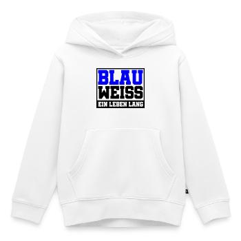 Blau Weiss ein Leben Lang | Farben änderbar - Kinder Premium Organic Hoodie - Weiß - Vorne - AI Model Kid Female (0cm)