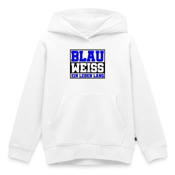 Blau Weiss ein Leben Lang | Farben änderbar - Kinder Premium Organic Hoodie - Weiß - Vorne - AI Model Kid Female (0cm)